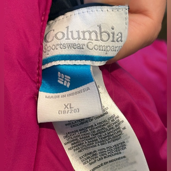 Columbia Girl's Big Fir Reversible Jacket Pink Gray Ski
Fuchsia Kids Size XL - Picture 3 of 5